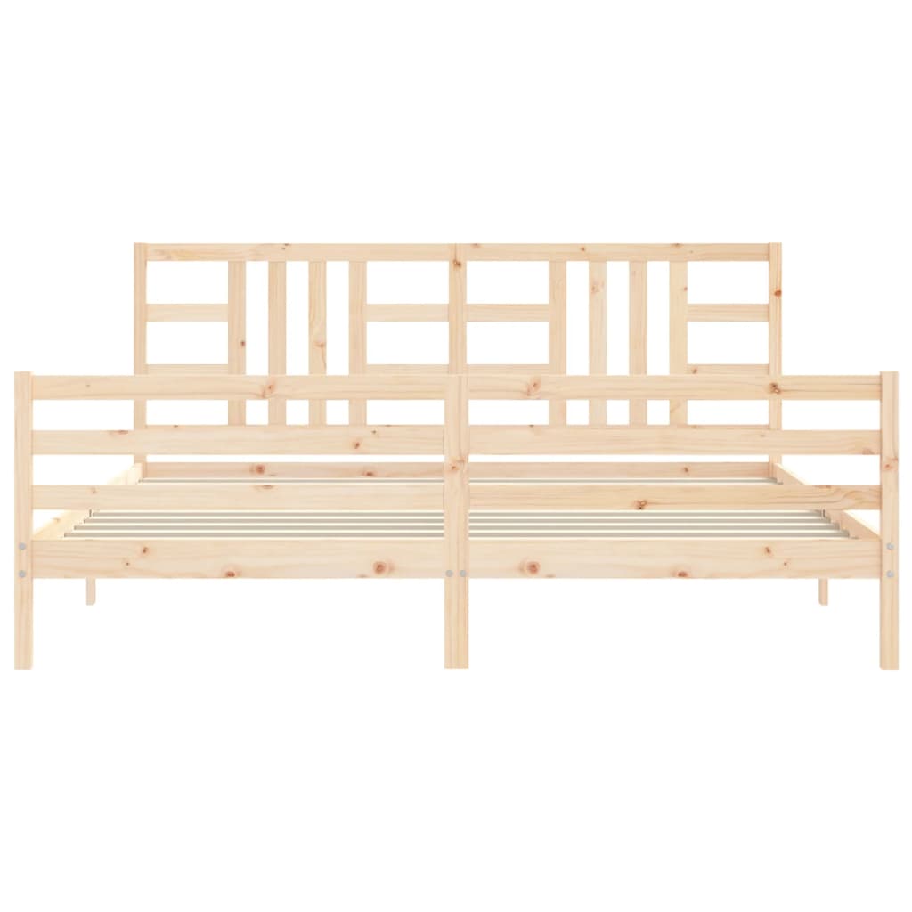 Bed Frame without Mattress 200x200 cm Solid Wood