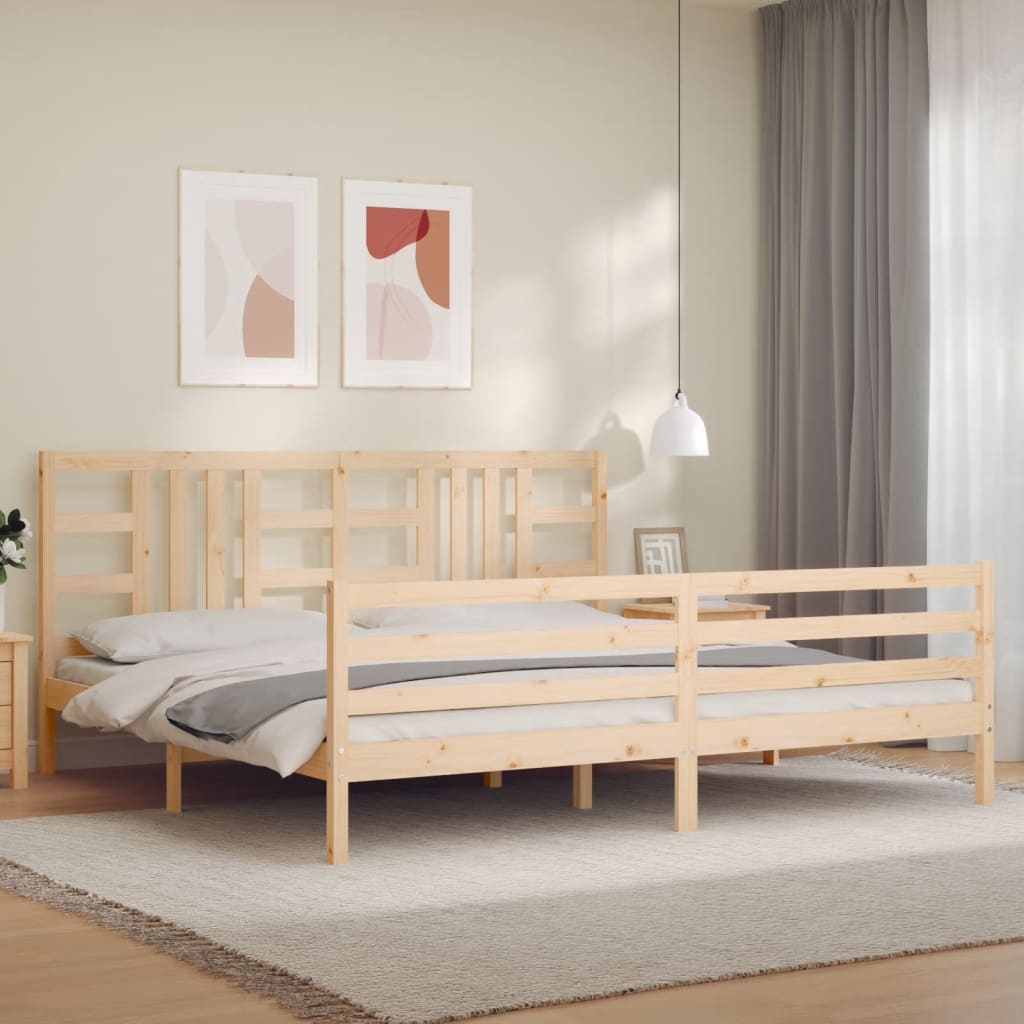 Bed Frame without Mattress 200x200 cm Solid Wood