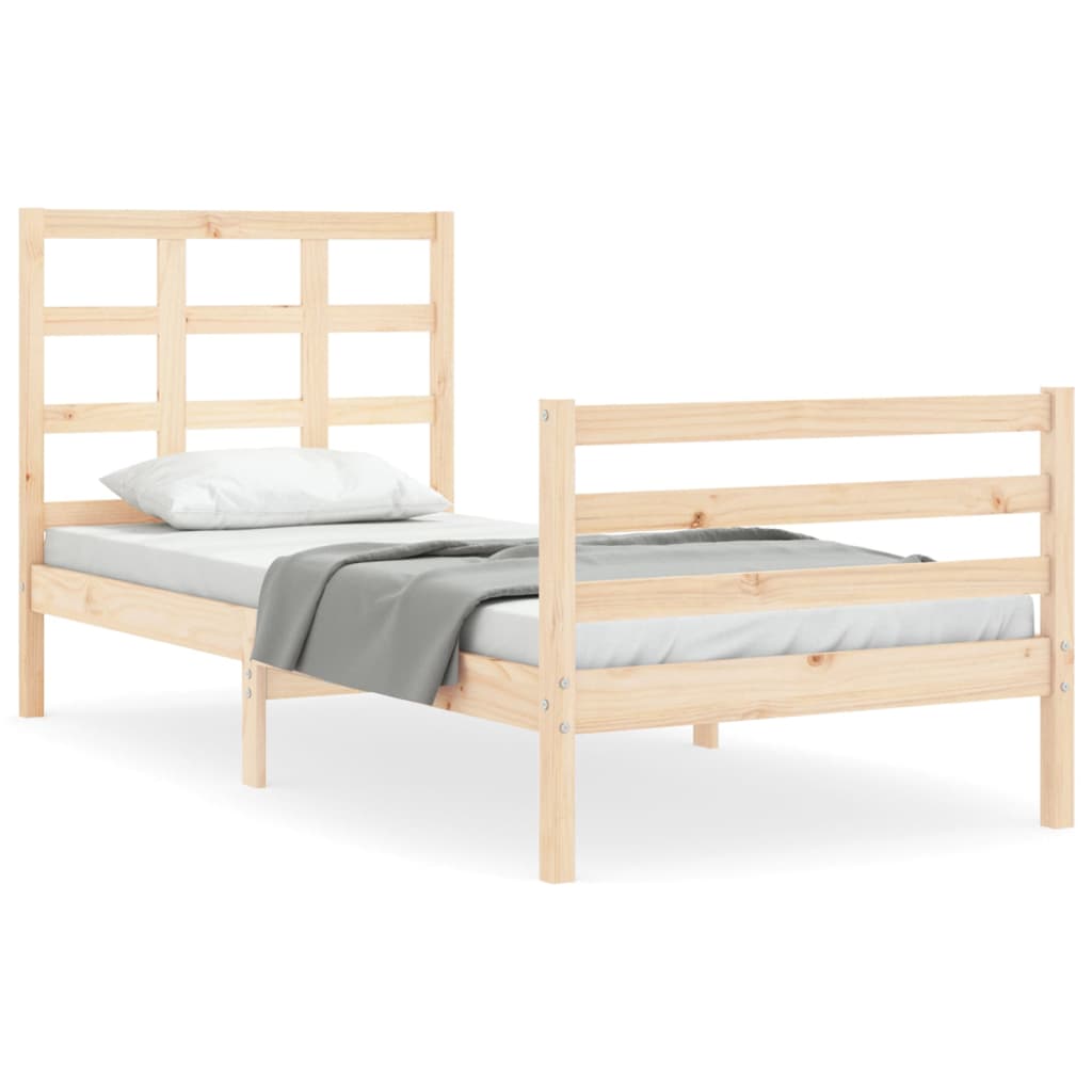Bed Frame without Mattress Small Single Solid Wood