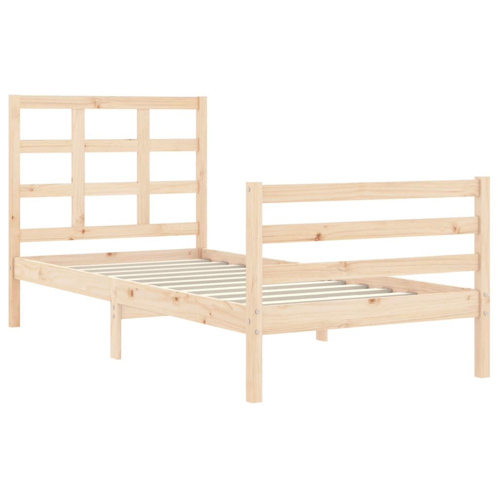 Bed Frame without Mattress Small Single Solid Wood