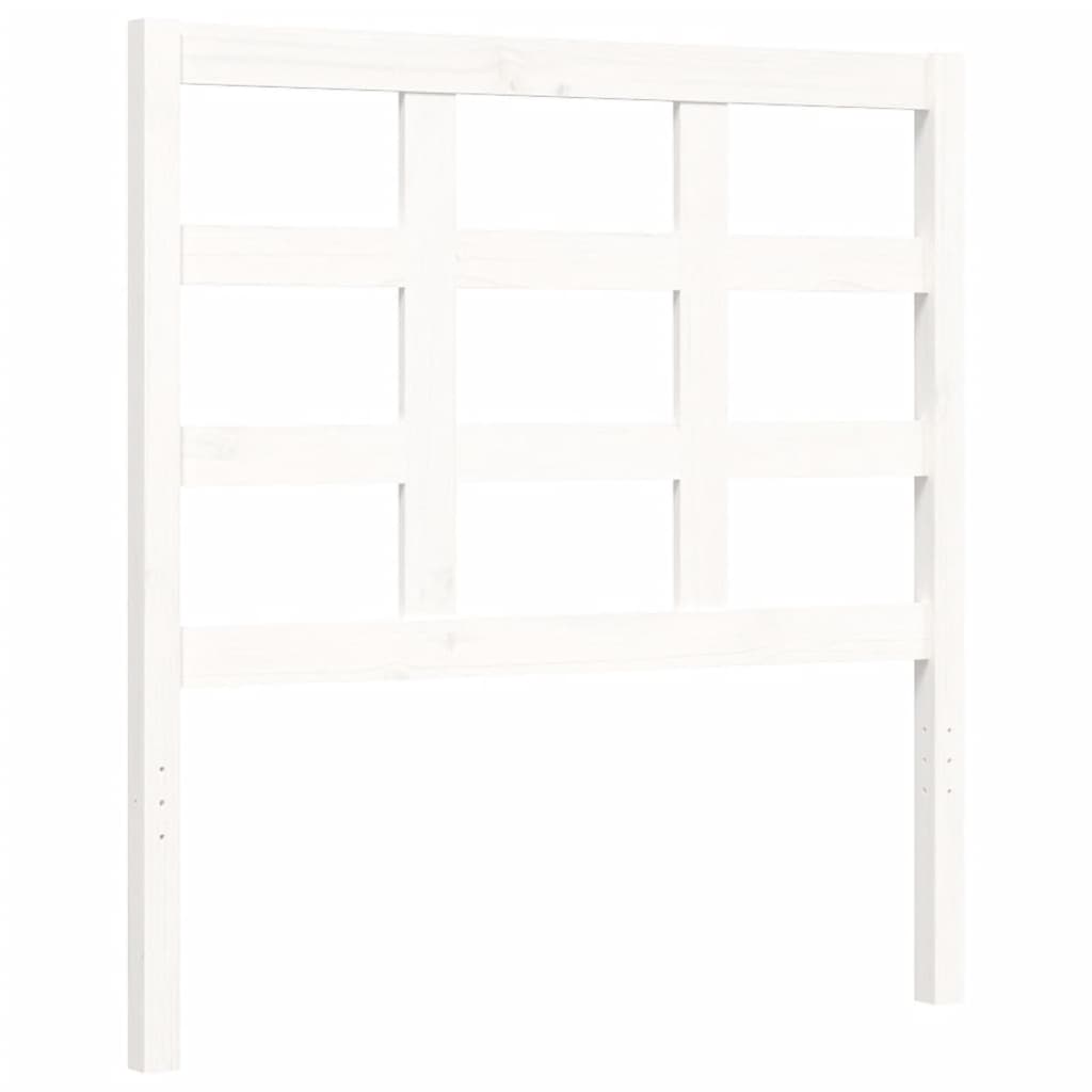 Bed Frame without Mattress White Small Single Solid Wood