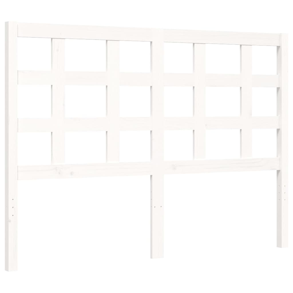 Bed Frame without Mattress White Small Double Solid Wood