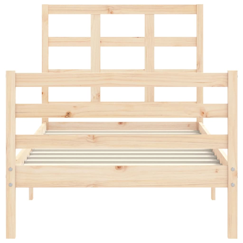 Bed Frame without Mattress 90x200 cm Solid Wood