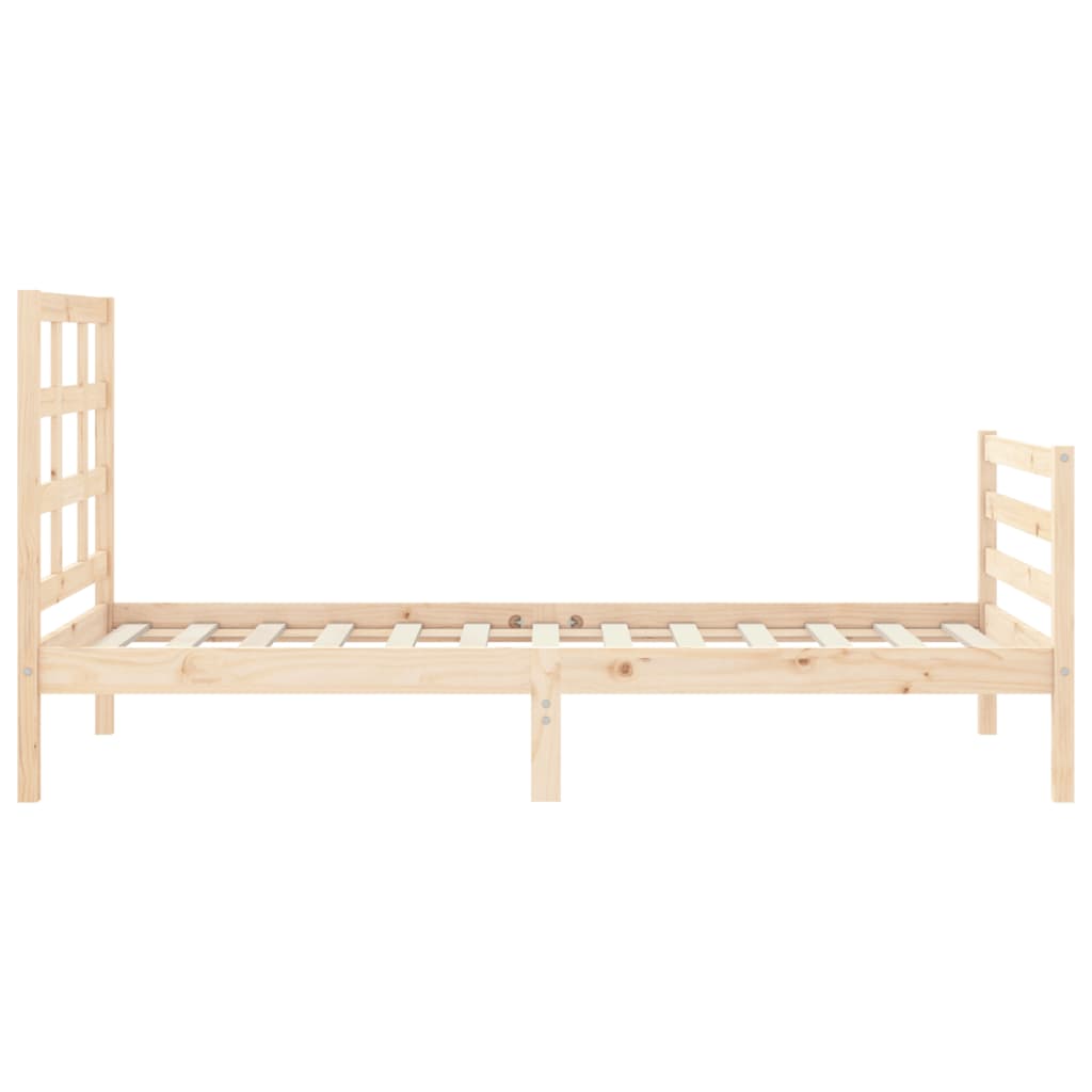 Bed Frame without Mattress 90x200 cm Solid Wood