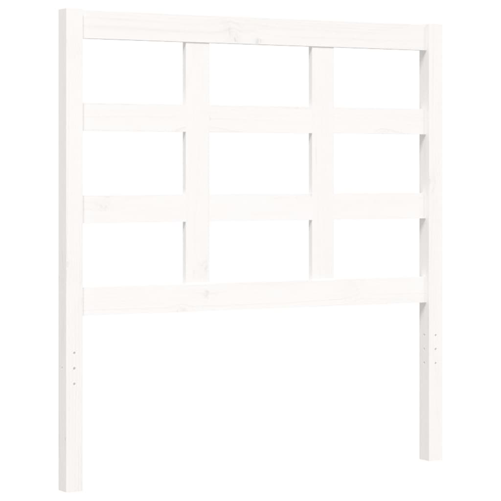 Bed Frame without Mattress White 90x200 cm Solid Wood