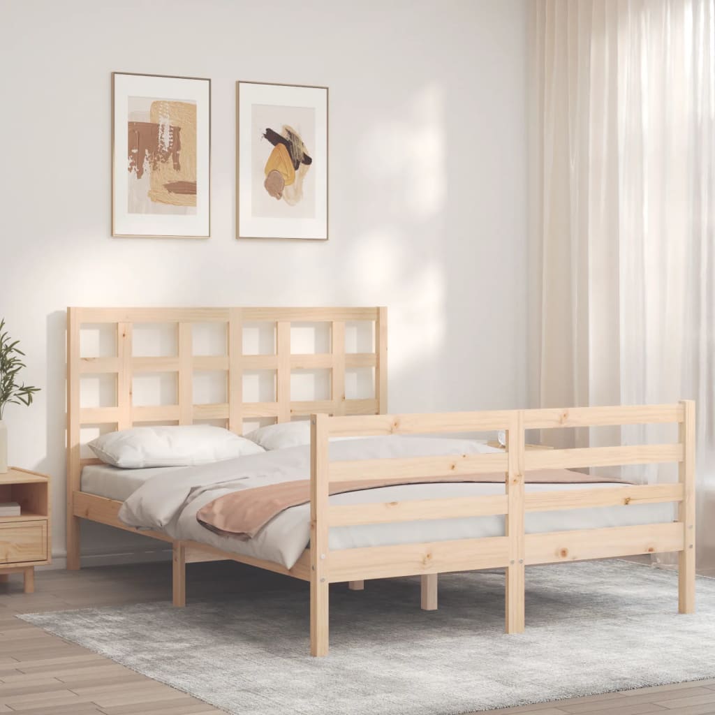 Bed Frame without Mattress 120x200 cm Solid Wood
