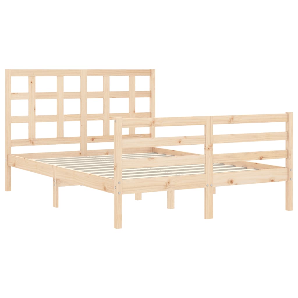 Bed Frame without Mattress 120x200 cm Solid Wood