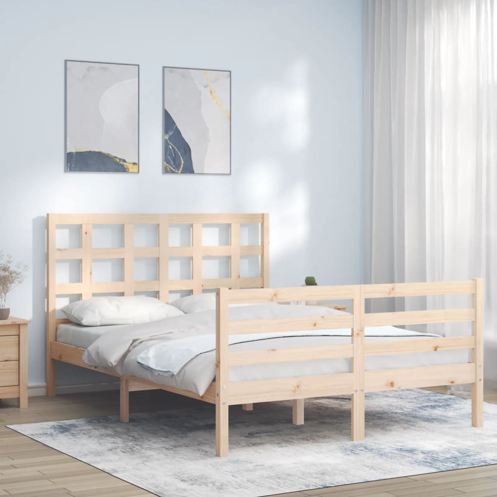 Bed Frame without Mattress 120x200 cm Solid Wood
