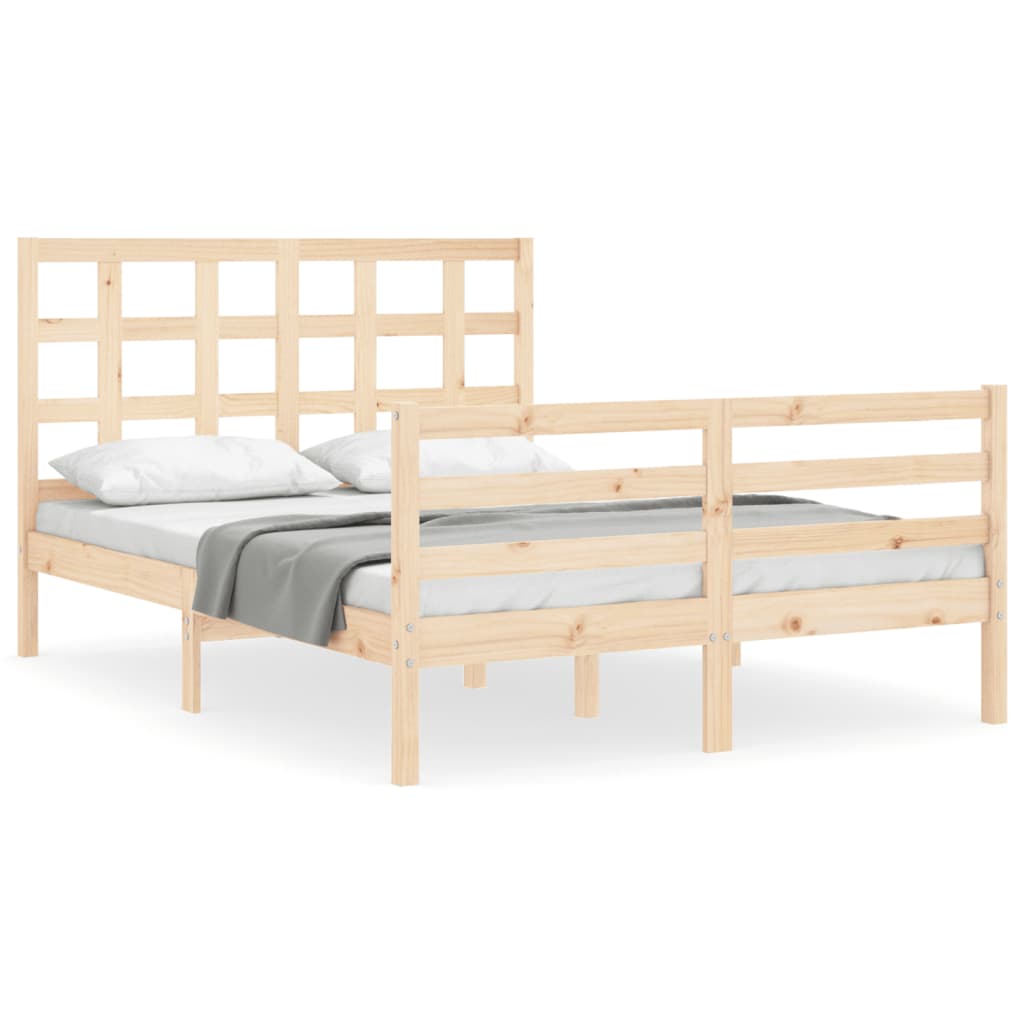 Bed Frame without Mattress 140x200 cm Solid Wood