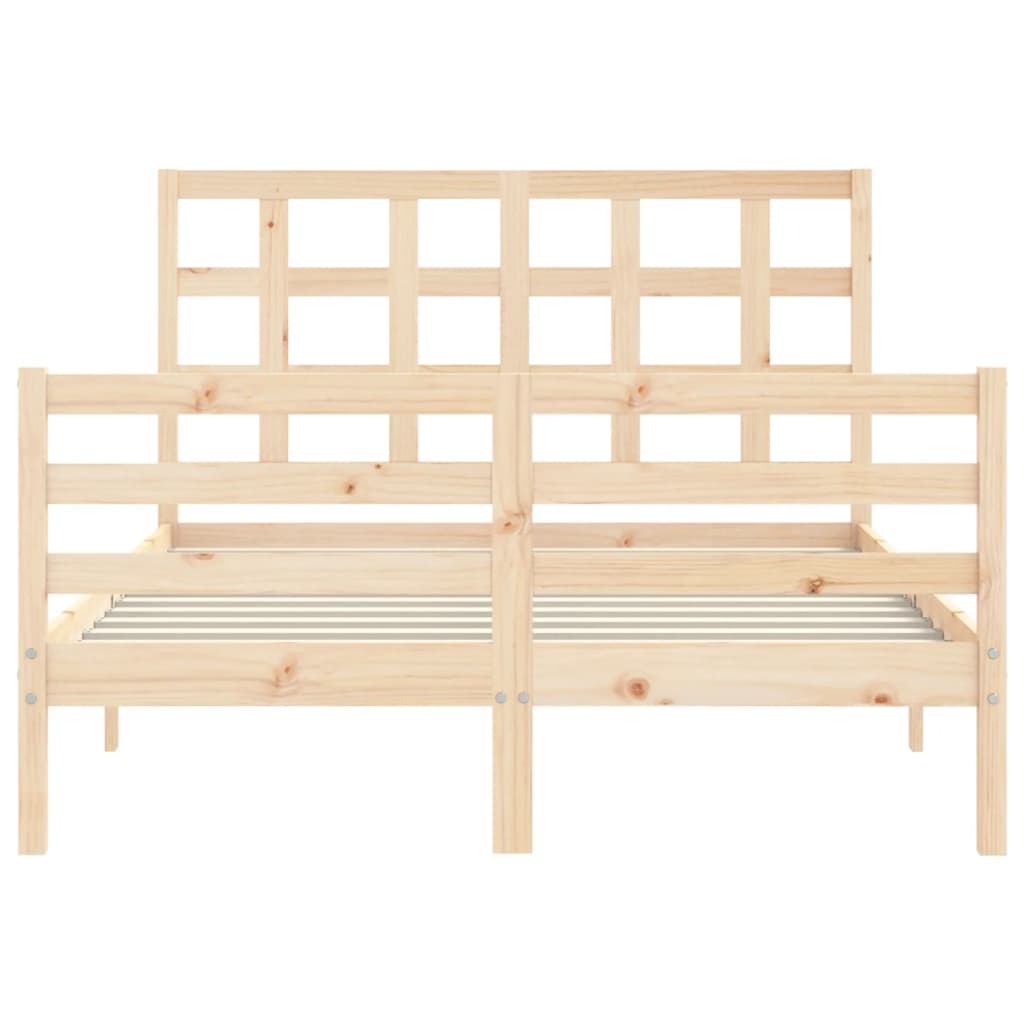 Bed Frame without Mattress 140x200 cm Solid Wood
