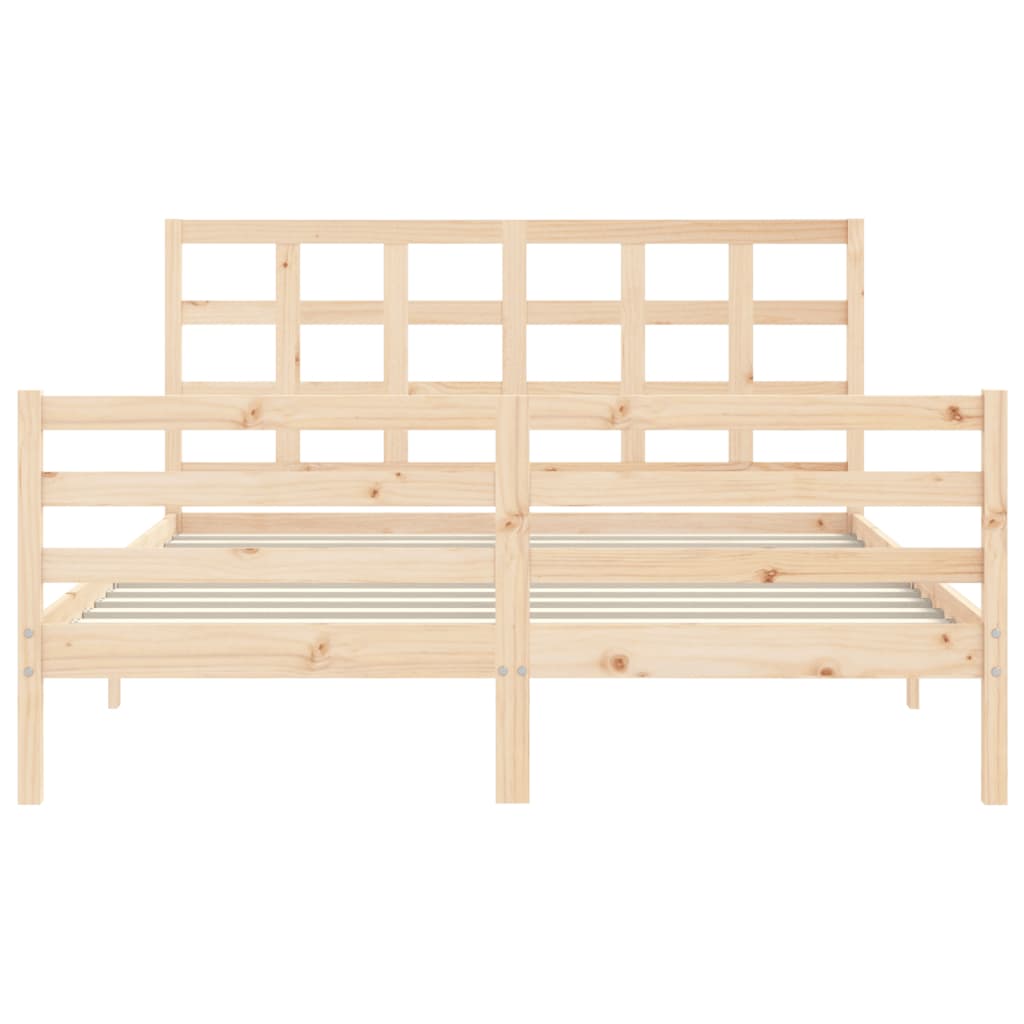Bed Frame without Mattress 160x200 cm Solid Wood