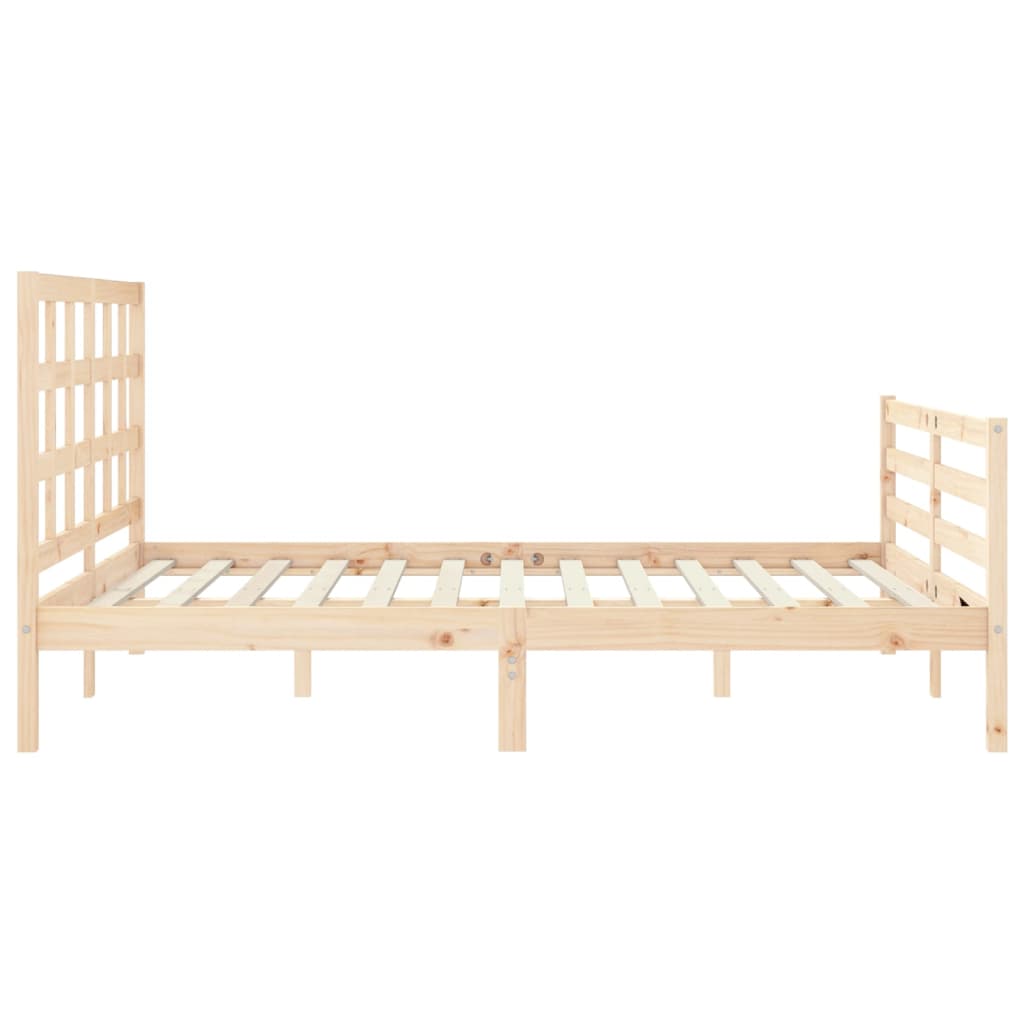 Bed Frame without Mattress 160x200 cm Solid Wood