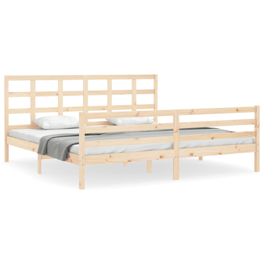 Bed Frame without Mattress 200x200 cm Solid Wood