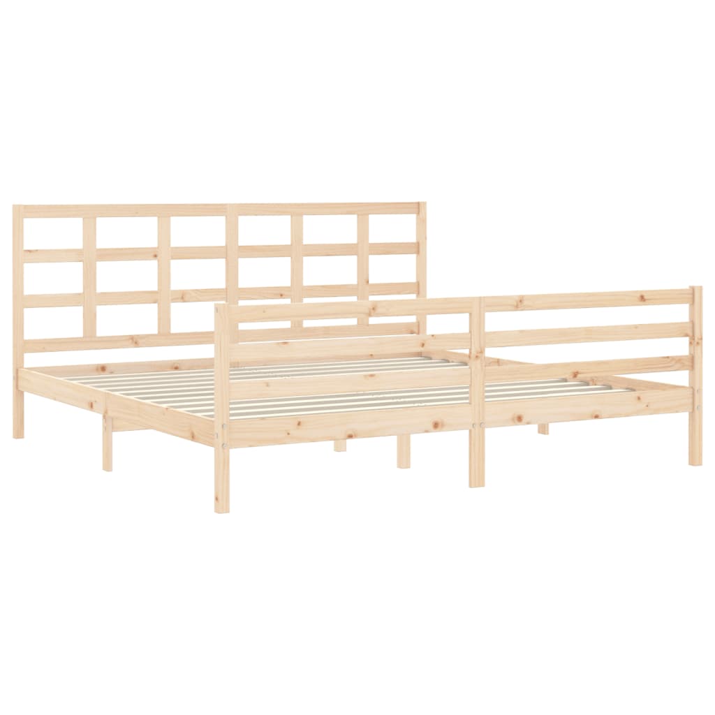 Bed Frame without Mattress 200x200 cm Solid Wood