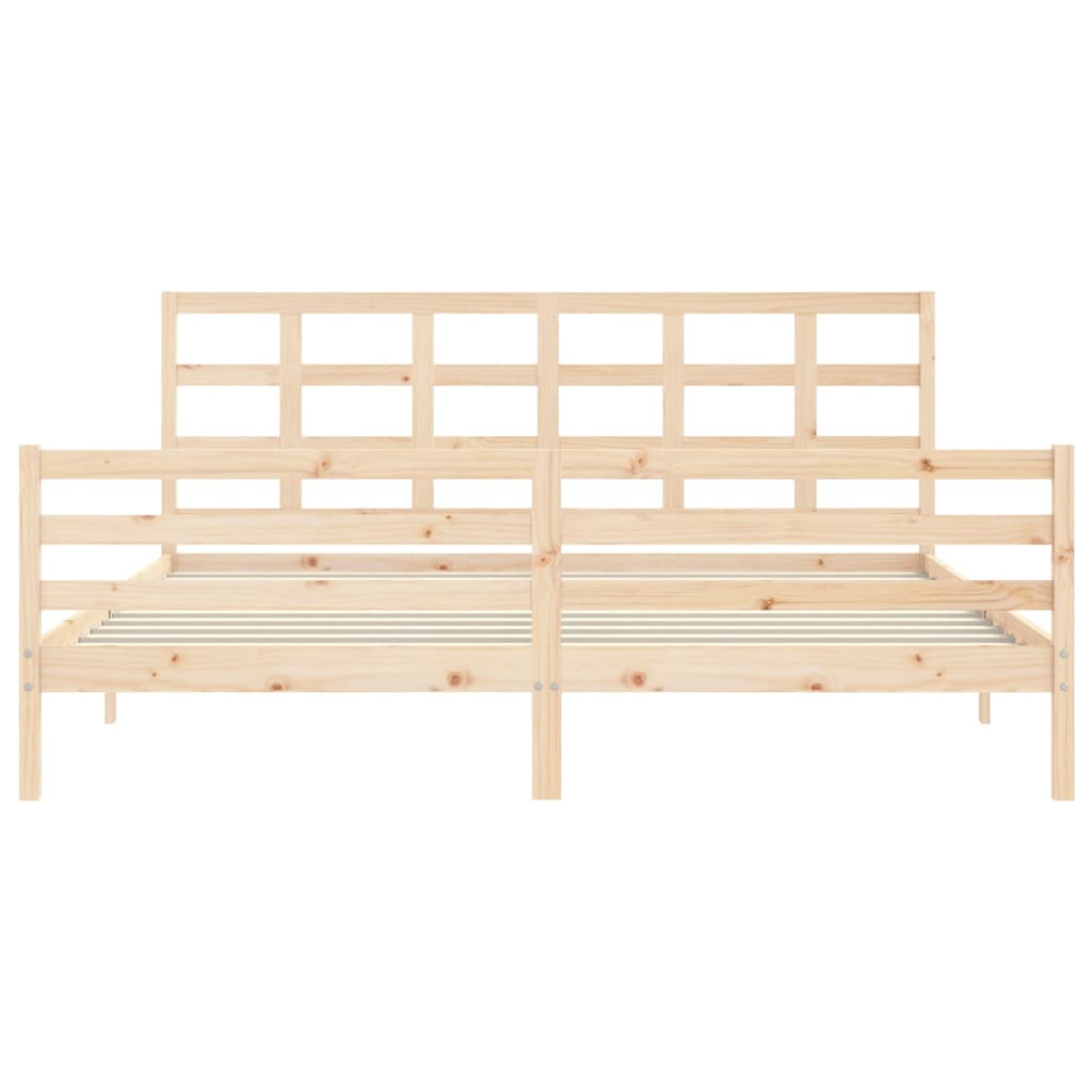 Bed Frame without Mattress 200x200 cm Solid Wood