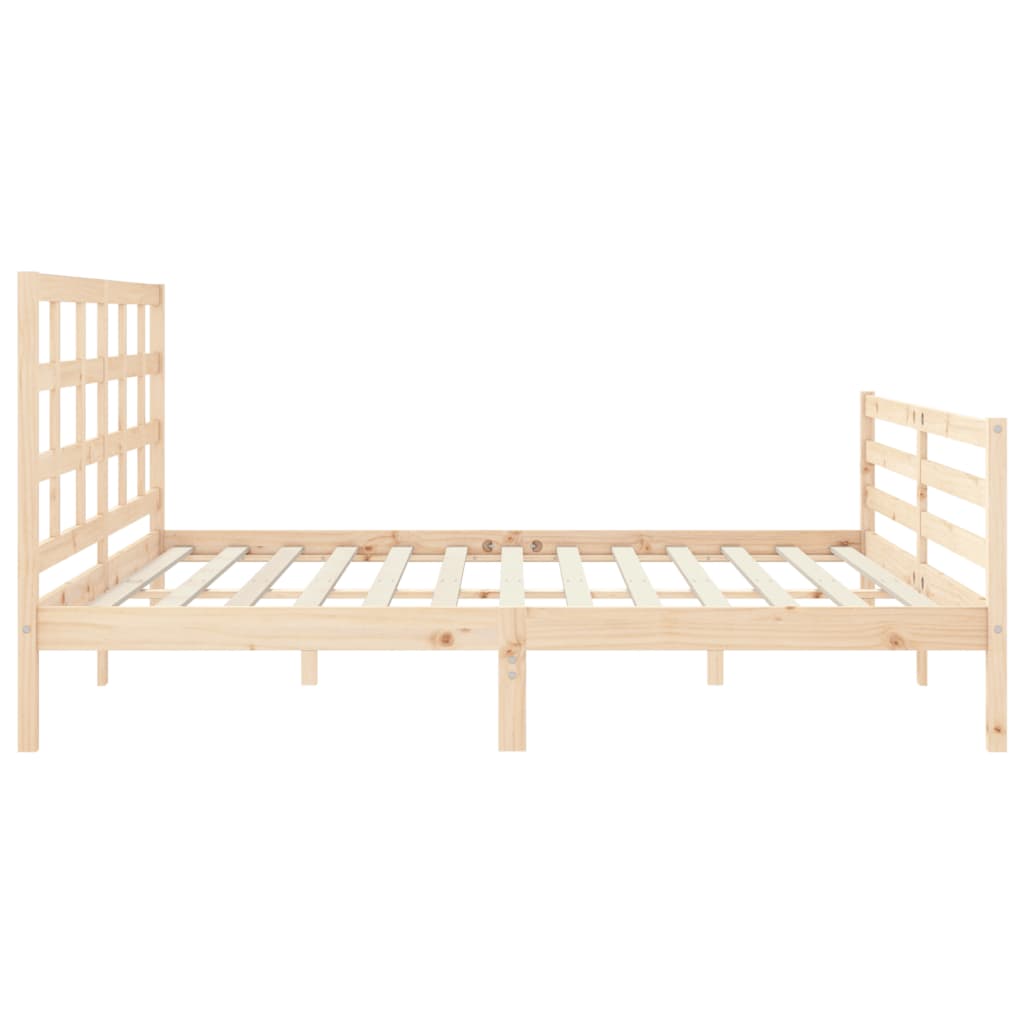 Bed Frame without Mattress 200x200 cm Solid Wood