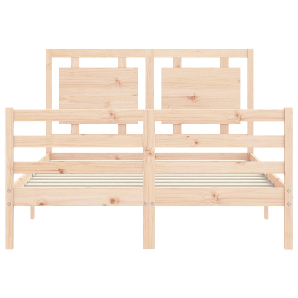 Bed Frame without Mattress 140x190 cm Solid Wood