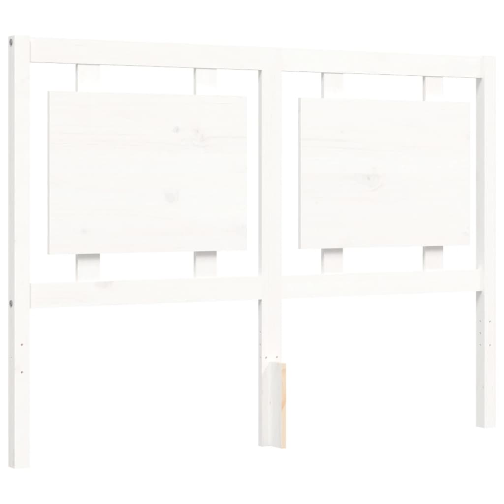 Bed Frame without Mattress White 140x190 cm Solid Wood