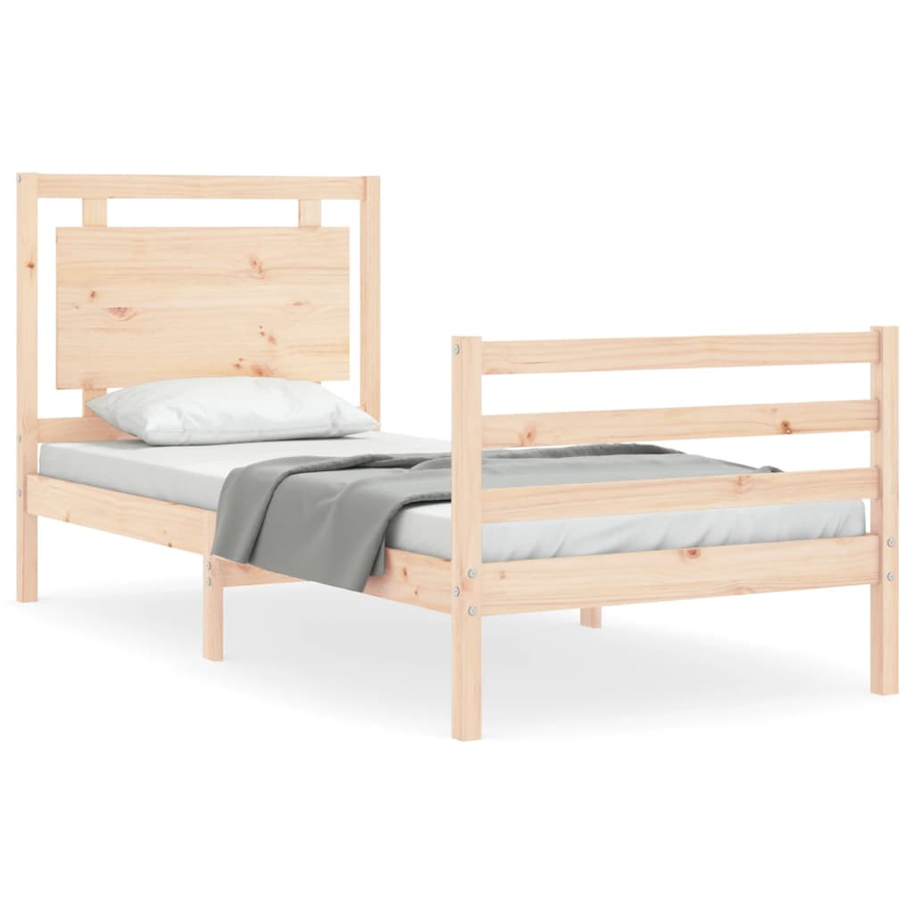 Bed Frame without Mattress 100x200 cm Solid Wood