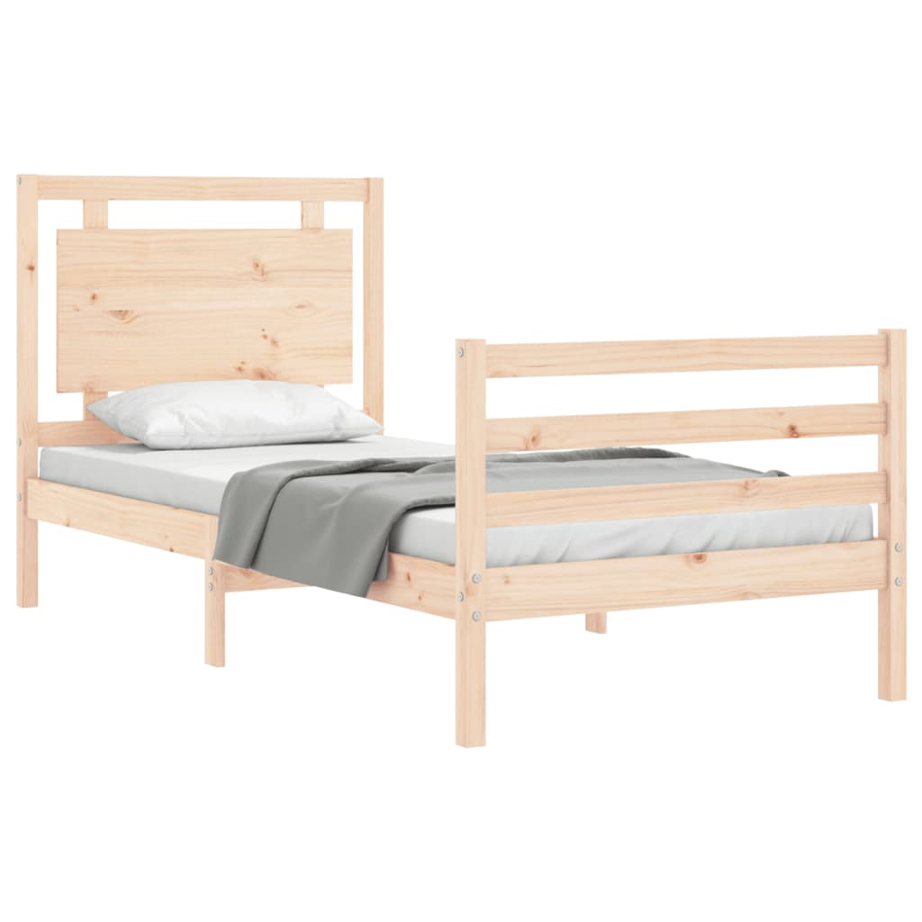 Bed Frame without Mattress 100x200 cm Solid Wood
