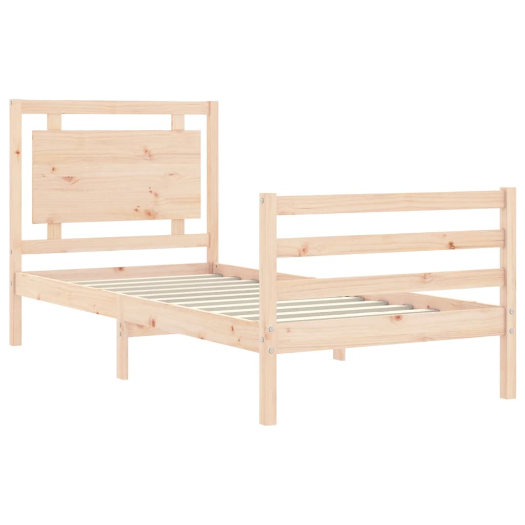 Bed Frame without Mattress 100x200 cm Solid Wood