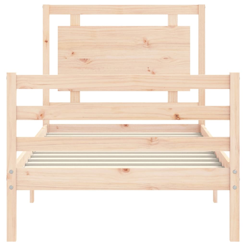 Bed Frame without Mattress 100x200 cm Solid Wood