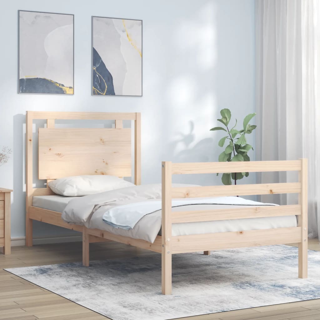Bed Frame without Mattress 100x200 cm Solid Wood