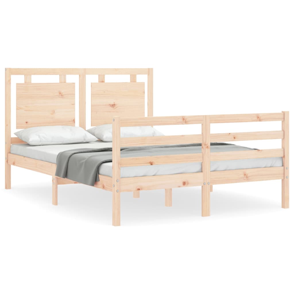 Bed Frame without Mattress 120x200 cm Solid Wood