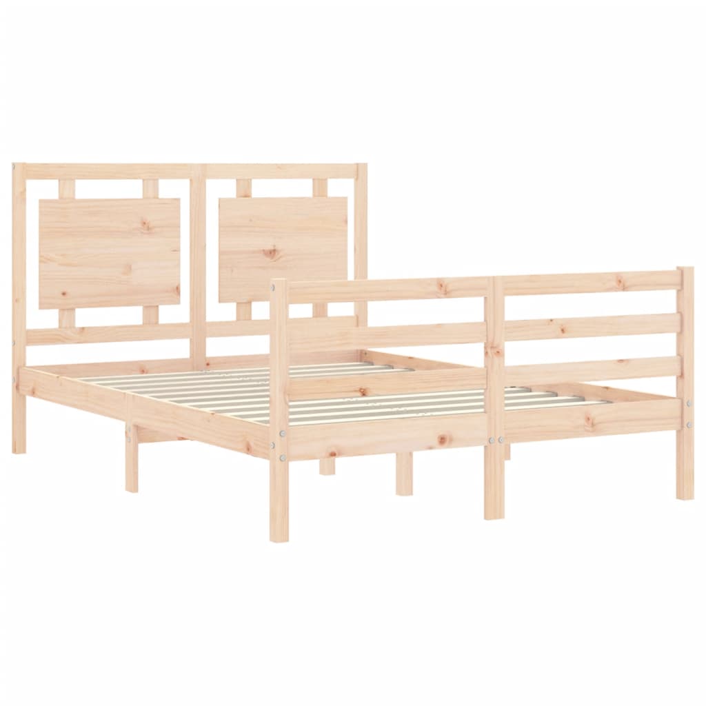 Bed Frame without Mattress 120x200 cm Solid Wood