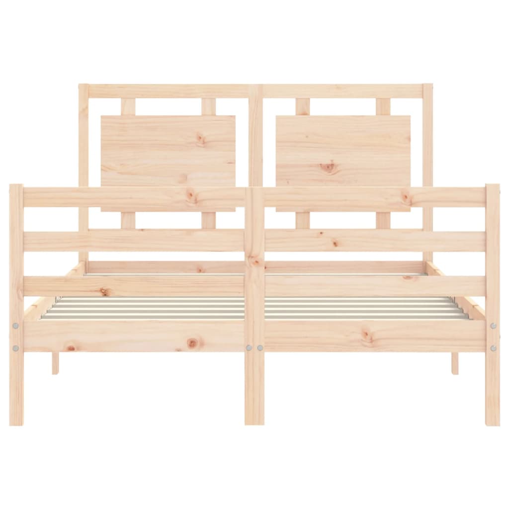 Bed Frame without Mattress 140x200 cm Solid Wood