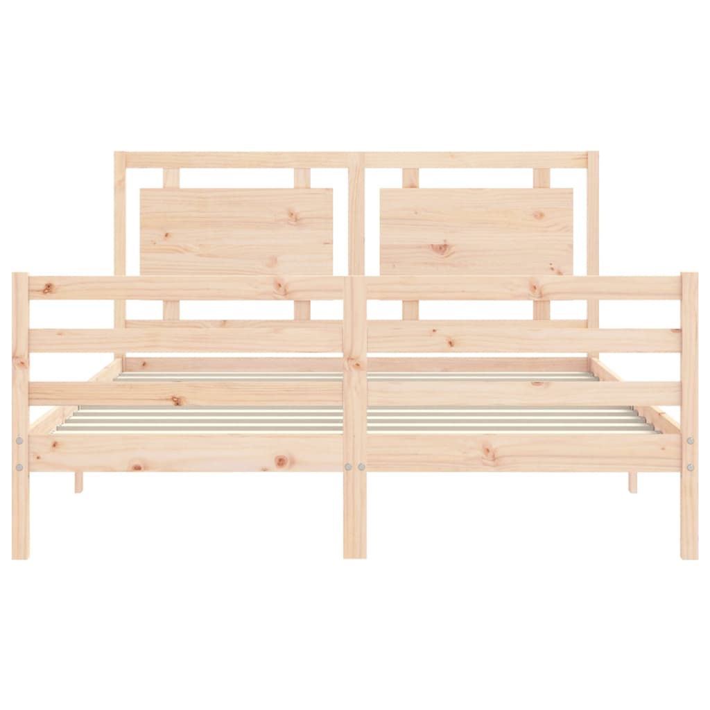 Bed Frame without Mattress King Size Solid Wood