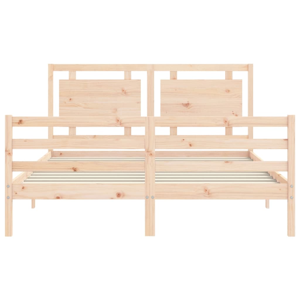 Bed Frame without Mattress 160x200 cm Solid Wood