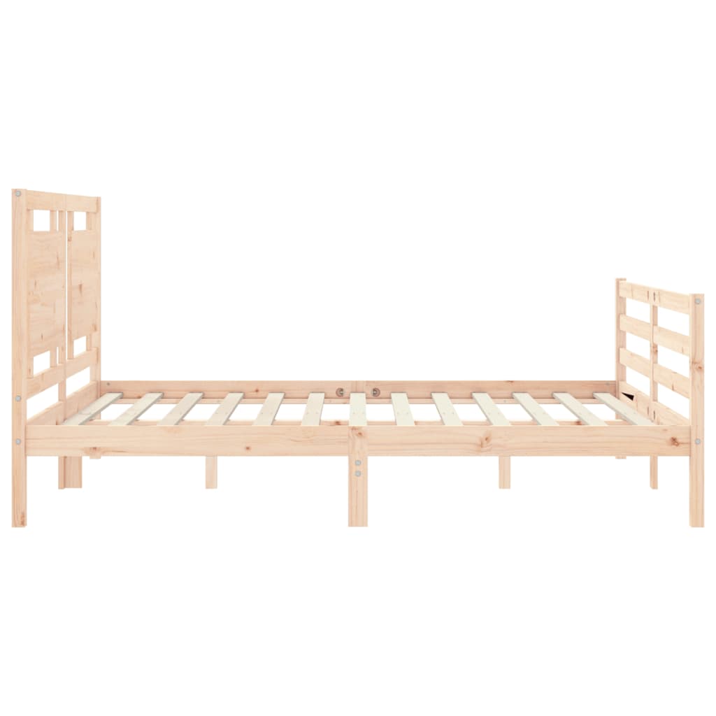 Bed Frame without Mattress 160x200 cm Solid Wood
