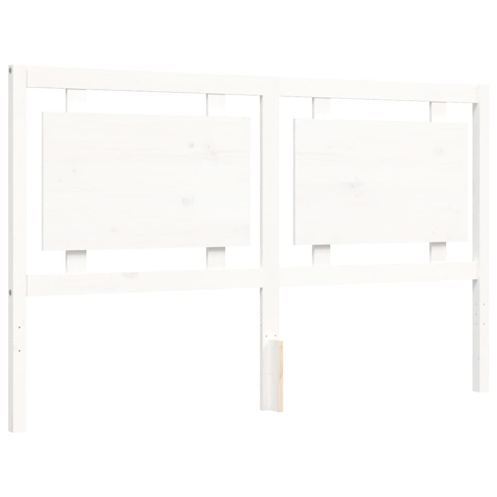 Bed Frame without Mattress White 160x200 cm Solid Wood