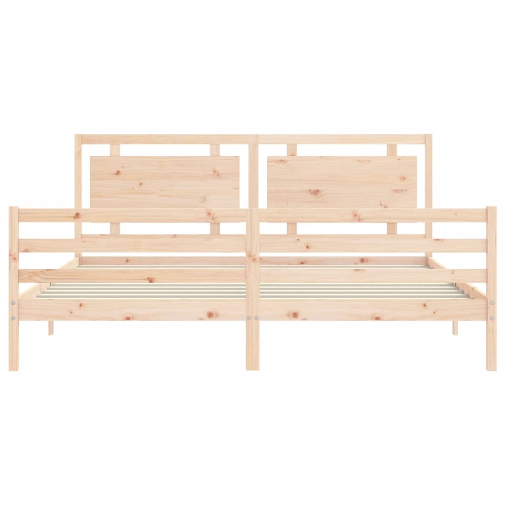 Bed Frame without Mattress 200x200 cm Solid Wood