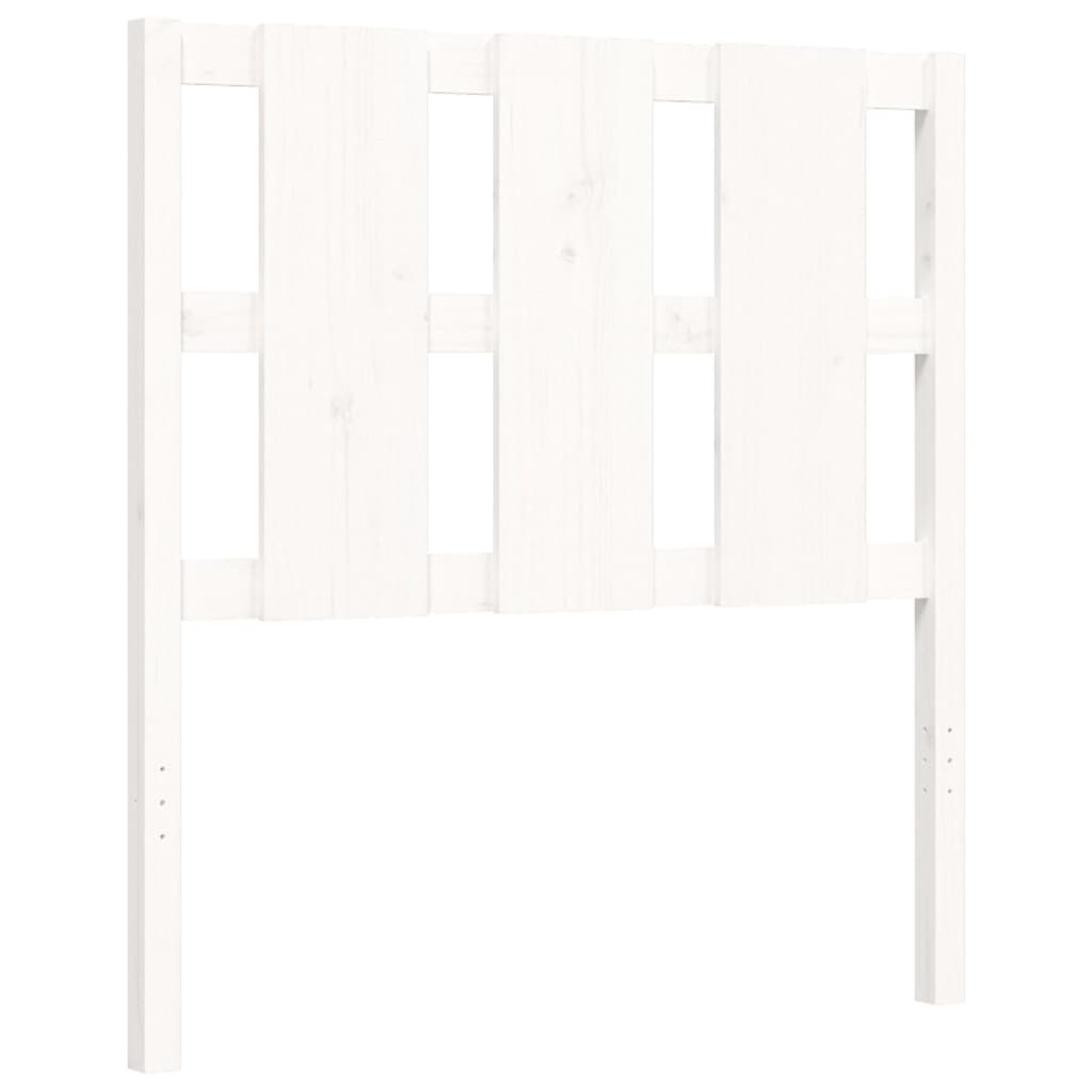 Bed Frame without Mattress White Small Single Solid Wood