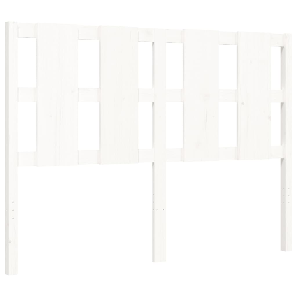 Bed Frame without Mattress White Small Double Solid Wood
