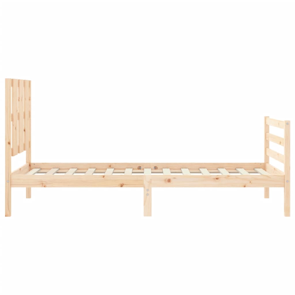 Bed Frame without Mattress 90x200 cm Solid Wood