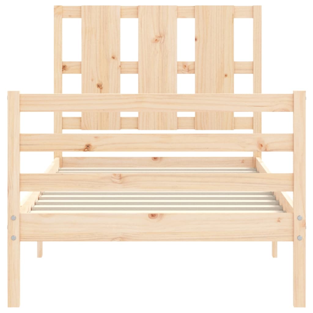 Bed Frame without Mattress 100x200 cm Solid Wood