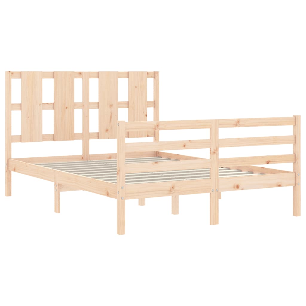Bed Frame without Mattress 120x200 cm Solid Wood