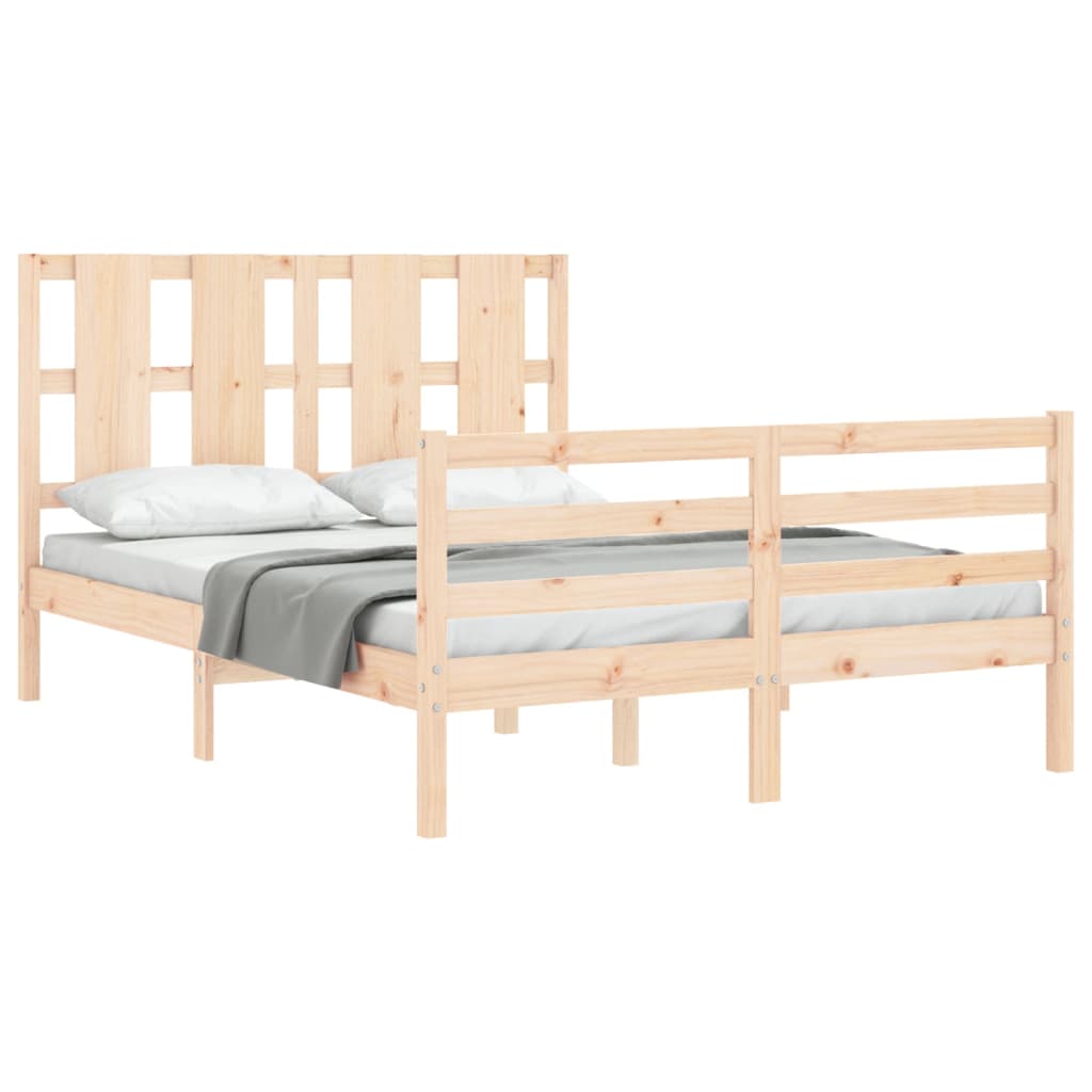 Bed Frame without Mattress 140x200 cm Solid Wood