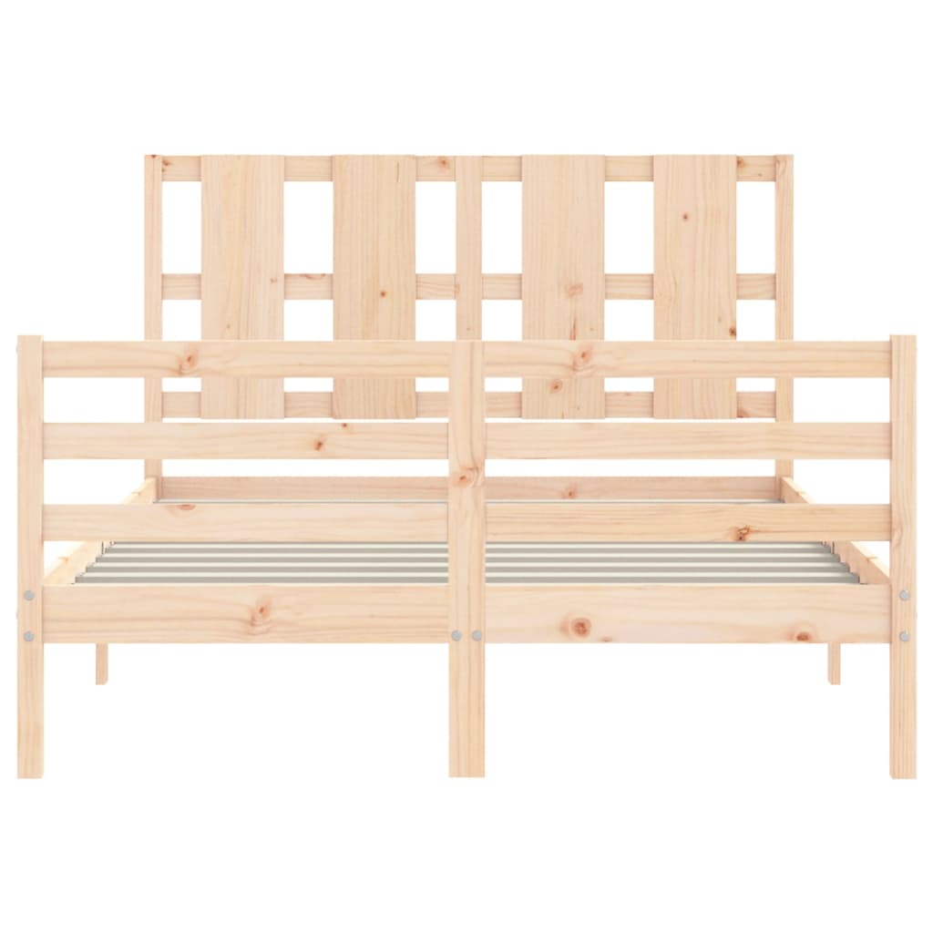 Bed Frame without Mattress 140x200 cm Solid Wood