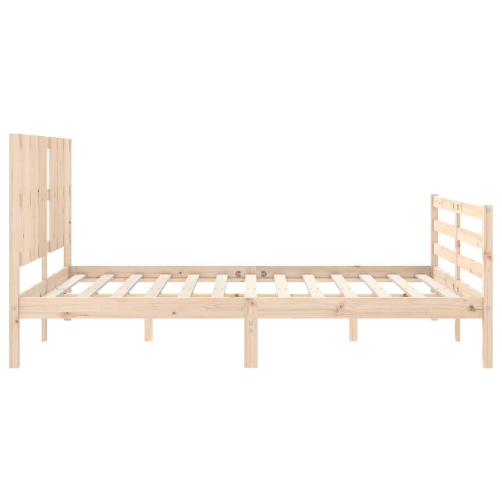Bed Frame without Mattress King Size Solid Wood
