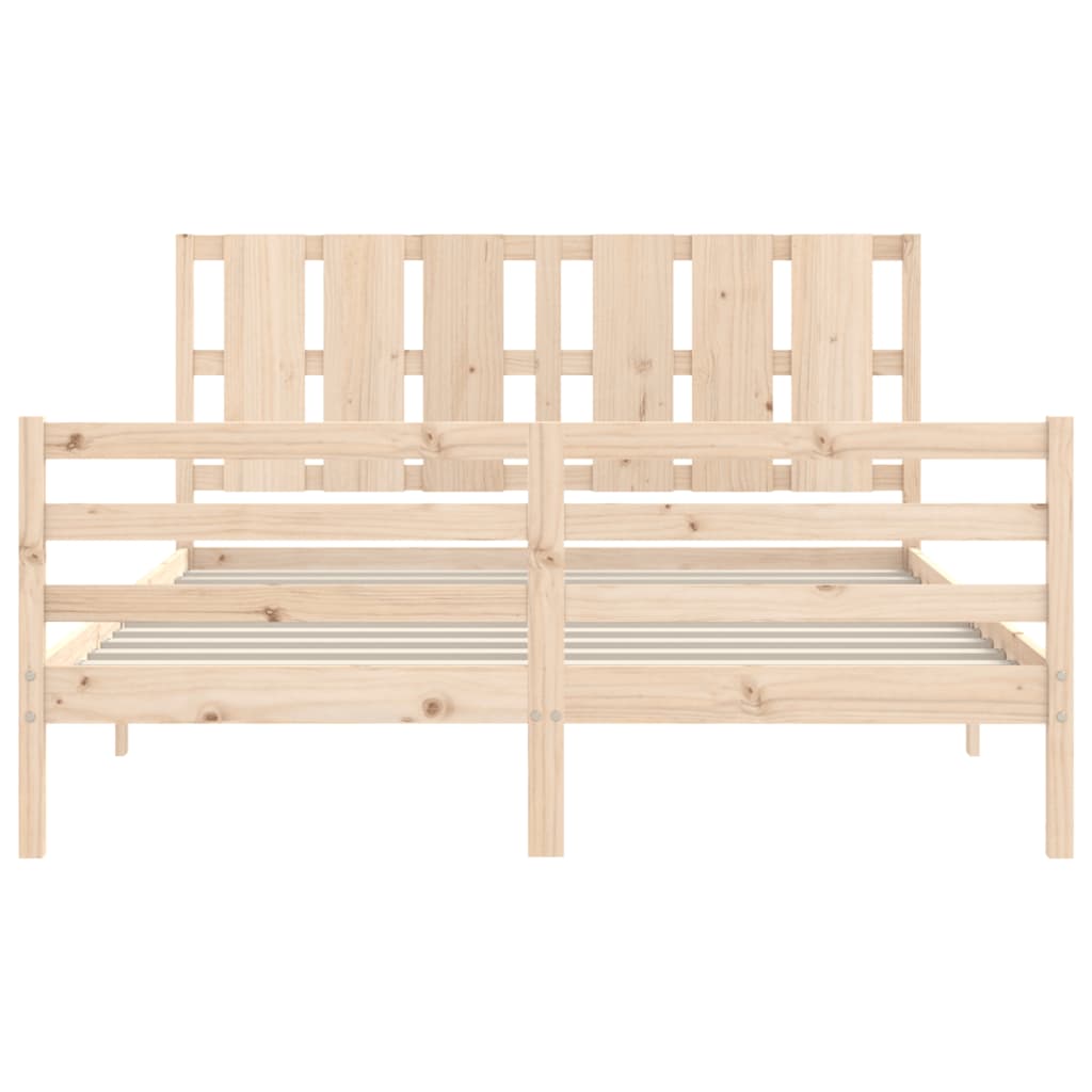 Bed Frame without Mattress 160x200 cm Solid Wood