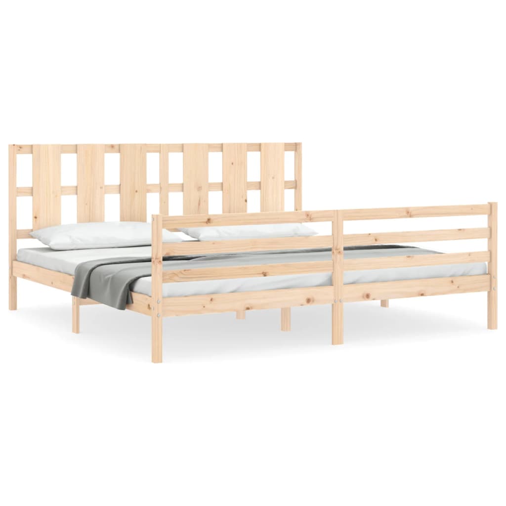 Bed Frame without Mattress 200x200 cm Solid Wood
