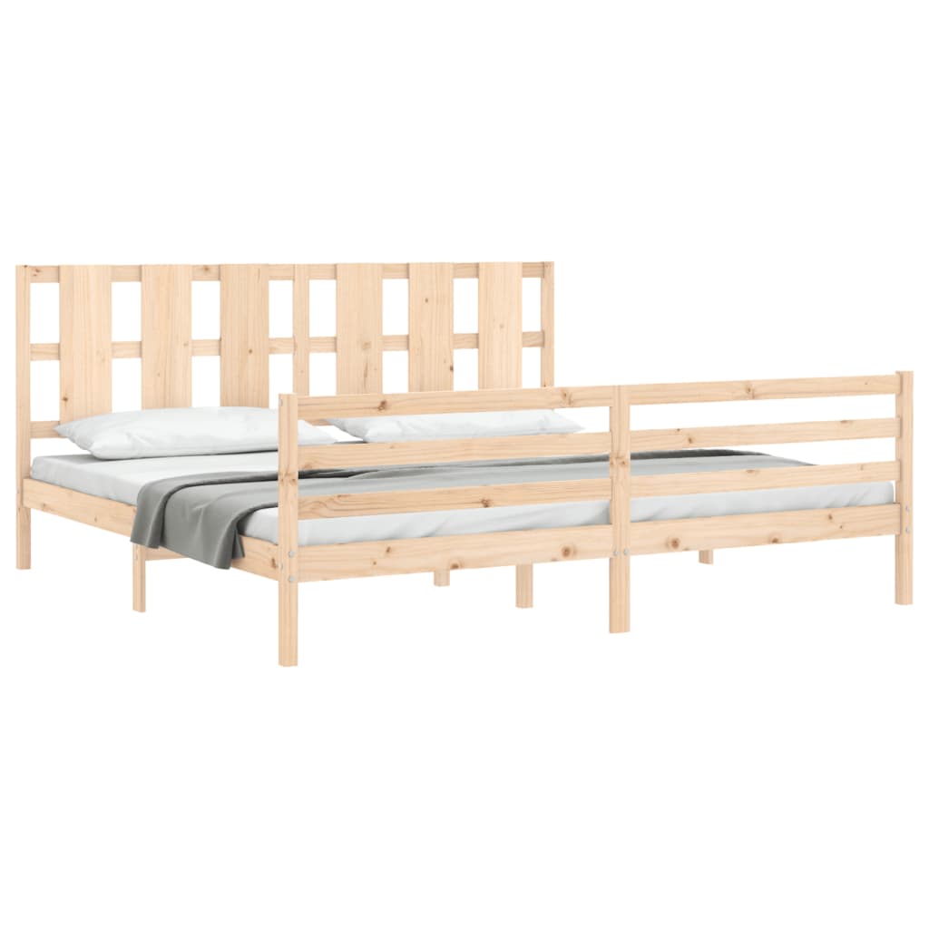 Bed Frame without Mattress 200x200 cm Solid Wood