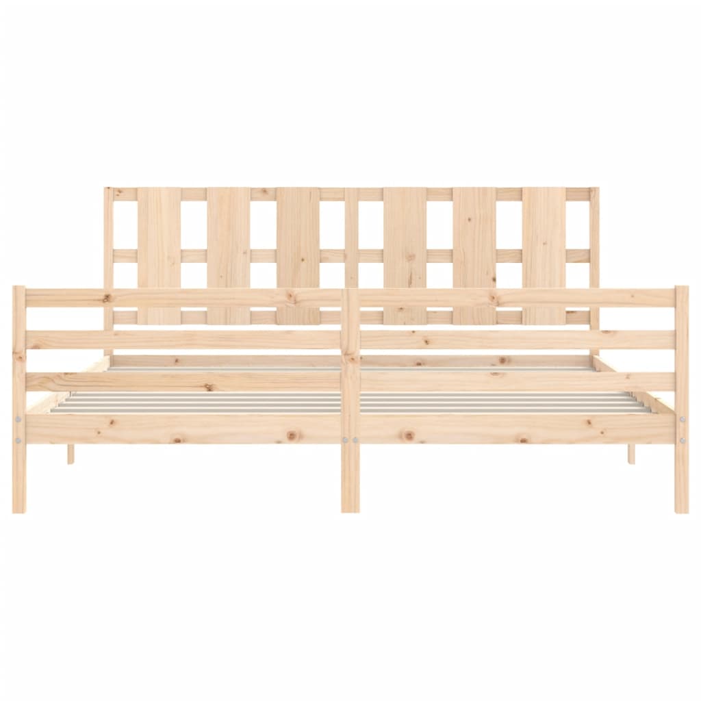 Bed Frame without Mattress 200x200 cm Solid Wood