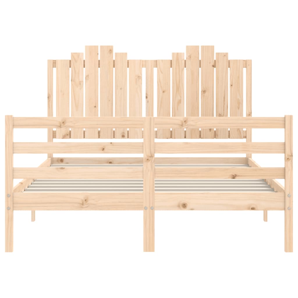 Bed Frame without Mattress 140x190 cm Solid Wood