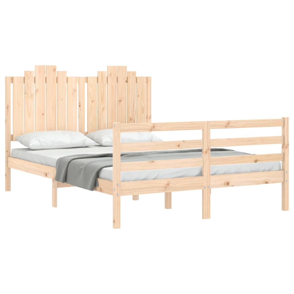 Bed Frame without Mattress 140x200 cm Solid Wood