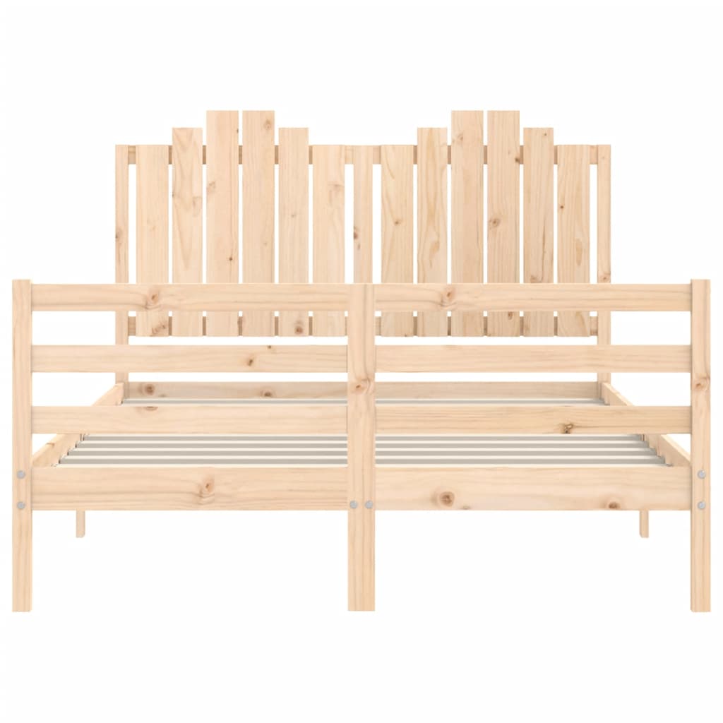 Bed Frame without Mattress 140x200 cm Solid Wood